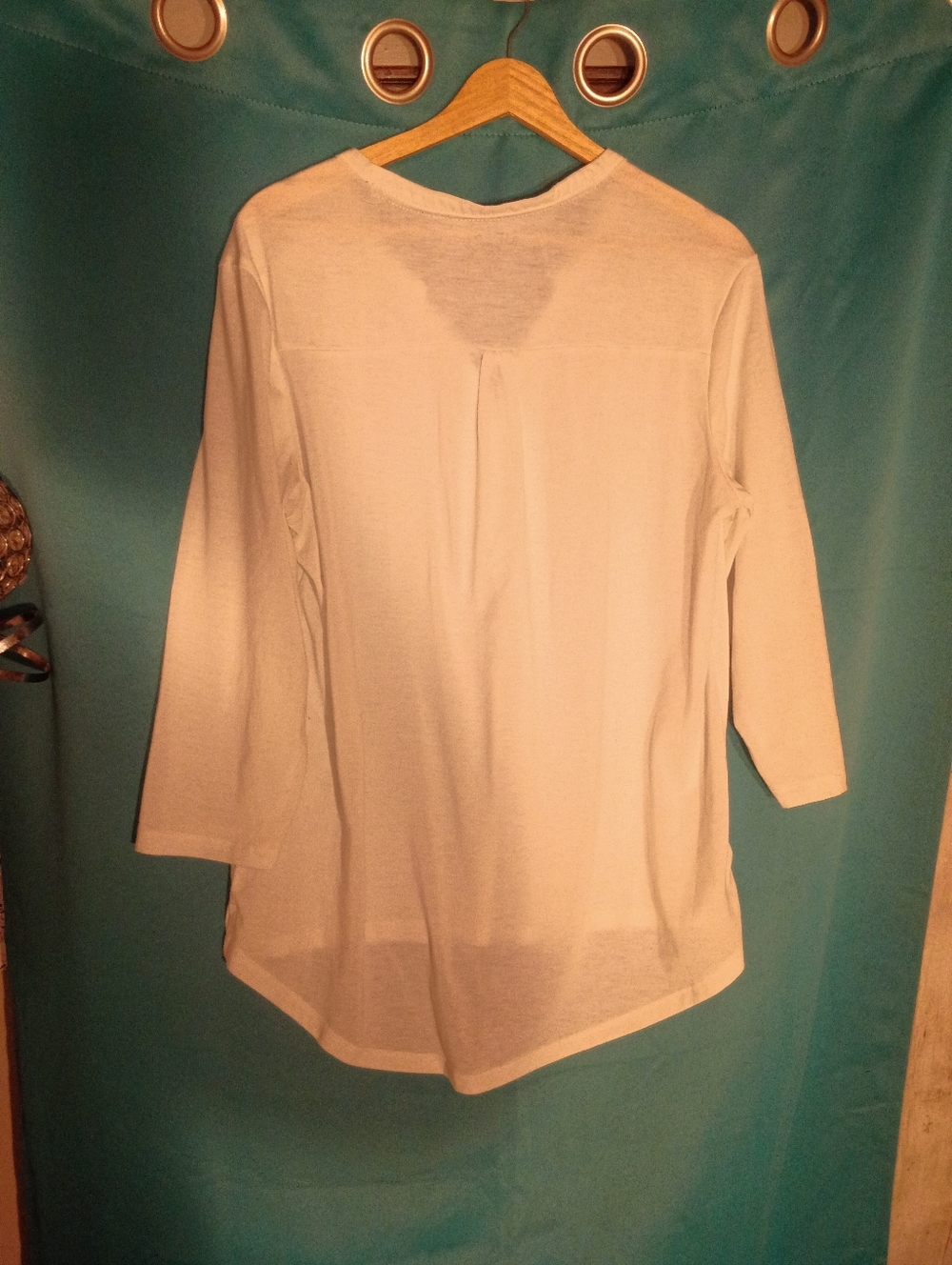 🎆White 3/4 length top by Riders - Picture 3 of 3